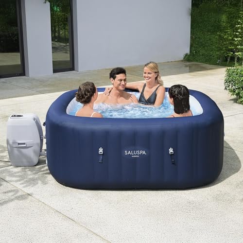 Blue Inflatable Hot Tub with 140 AirJets and EnergySense Cover J729