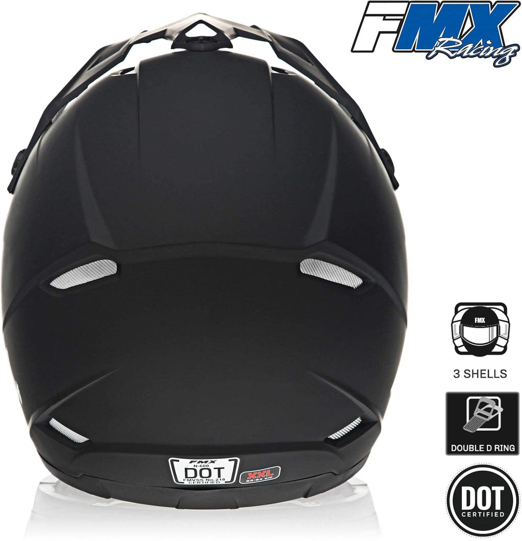 Matte Black DOT Approved Motocross Helmet R763839