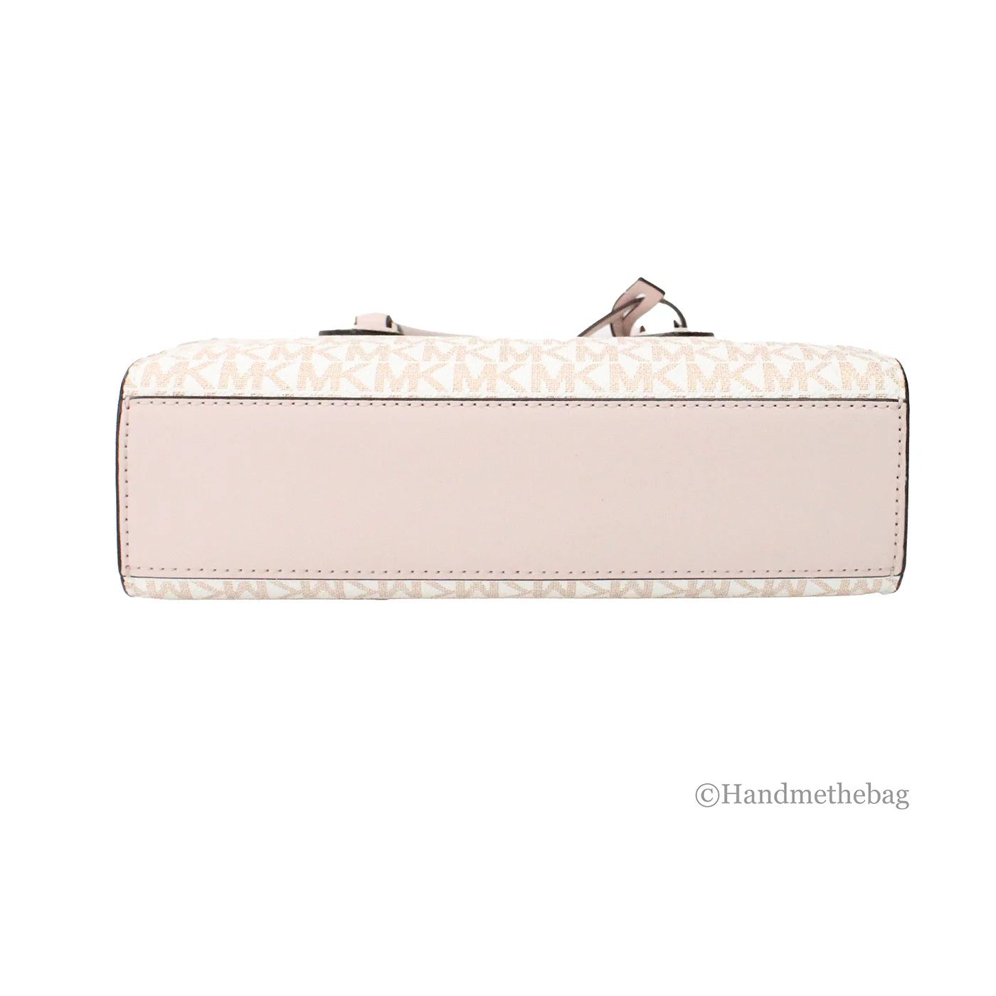 White Rose Gold PVC Satchel Purse Bag Y634