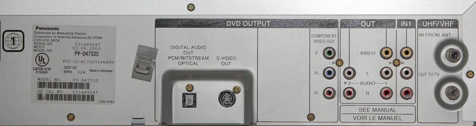 DVD VCR Combo Player M1235