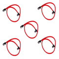 5x 3.0 SATA3 7Pin Data Cable Right Angle 6Gb/S SSD Cables with Nylon Sleeved 50CM H97918