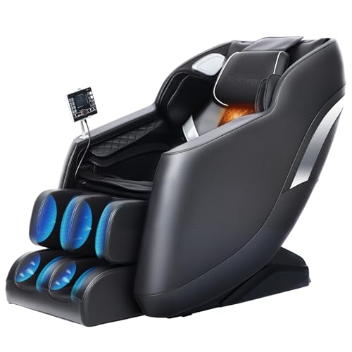 Black Full Body Massage Chair with Zero Gravity, Airbags, Rollers, Bluetooth, Heater Q4132
