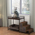 Dog Bunk Bed Elevated with Non-slip Pad and Storage D7759