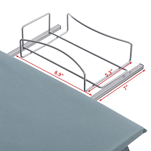 Blue Grey Rolling Laundry Sorter with Ironing Board and 3-Bag E185652