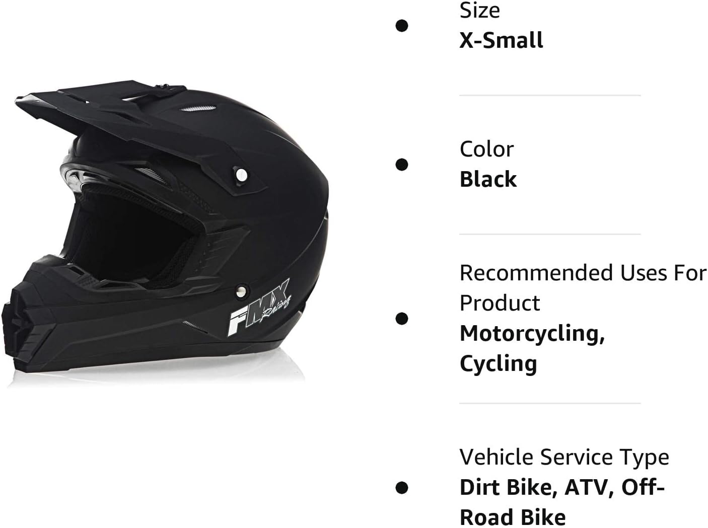 Matte Black DOT Approved Motocross Helmet R763839