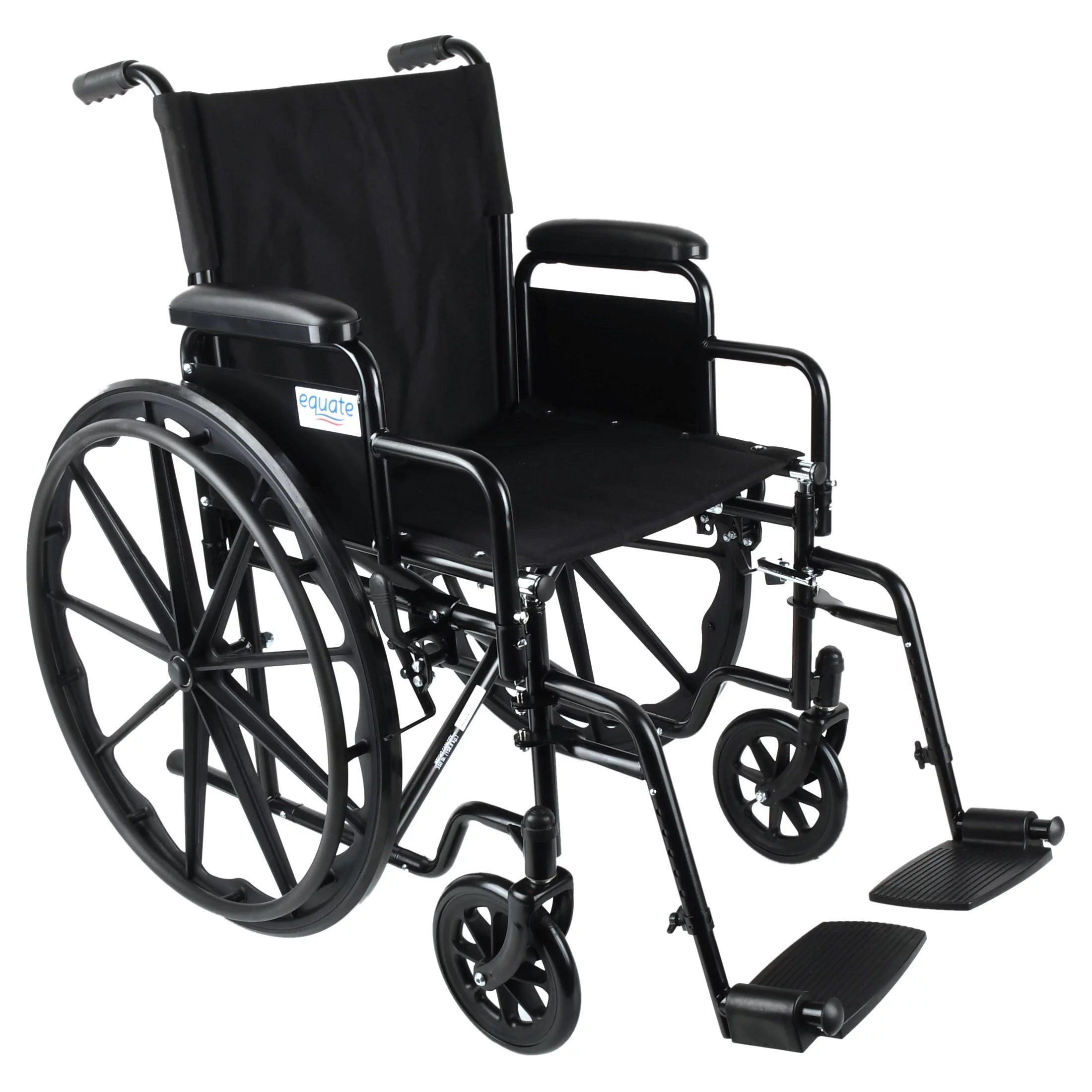 Lightweight Foldable Steel Wheelchair with 18" Seat and Swing-Away Footrests M928