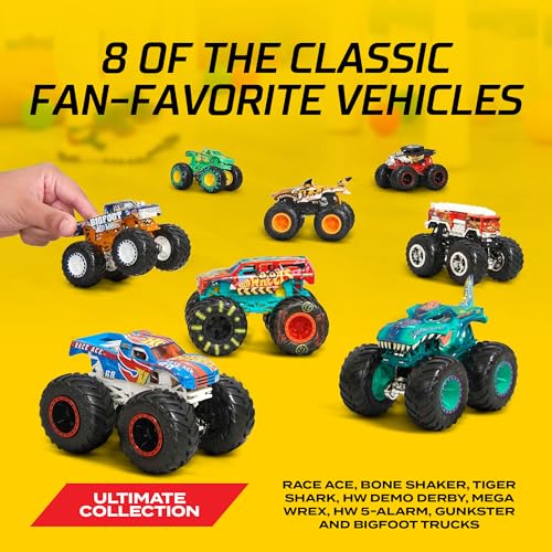 Hot Wheels Monster Trucks Live 8-Pack, 1:64 Scale Toy Monster Trucks B6345