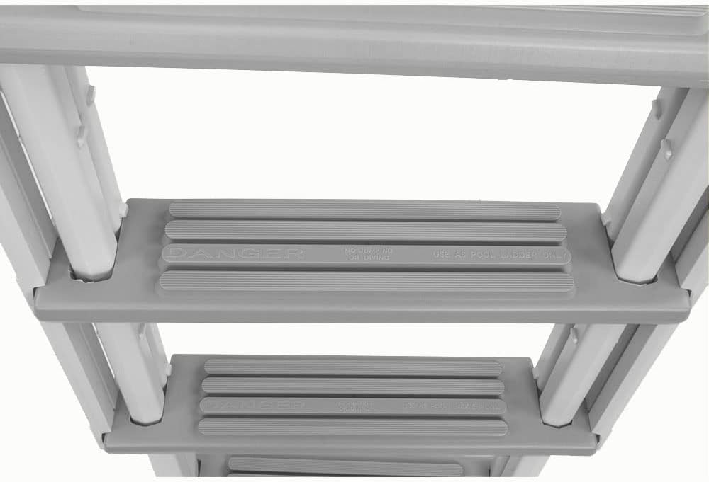 White Frame Above Ground Swimming Pool Step & Ladder U88725