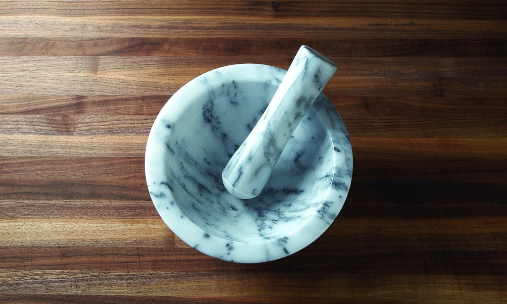 White Marble Mortar and Pestle R14380