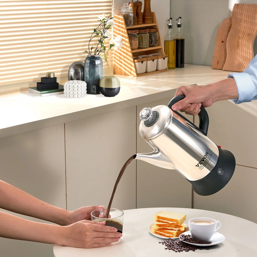 12-Cup Stainless Steel Electric Coffee Percolator F861295