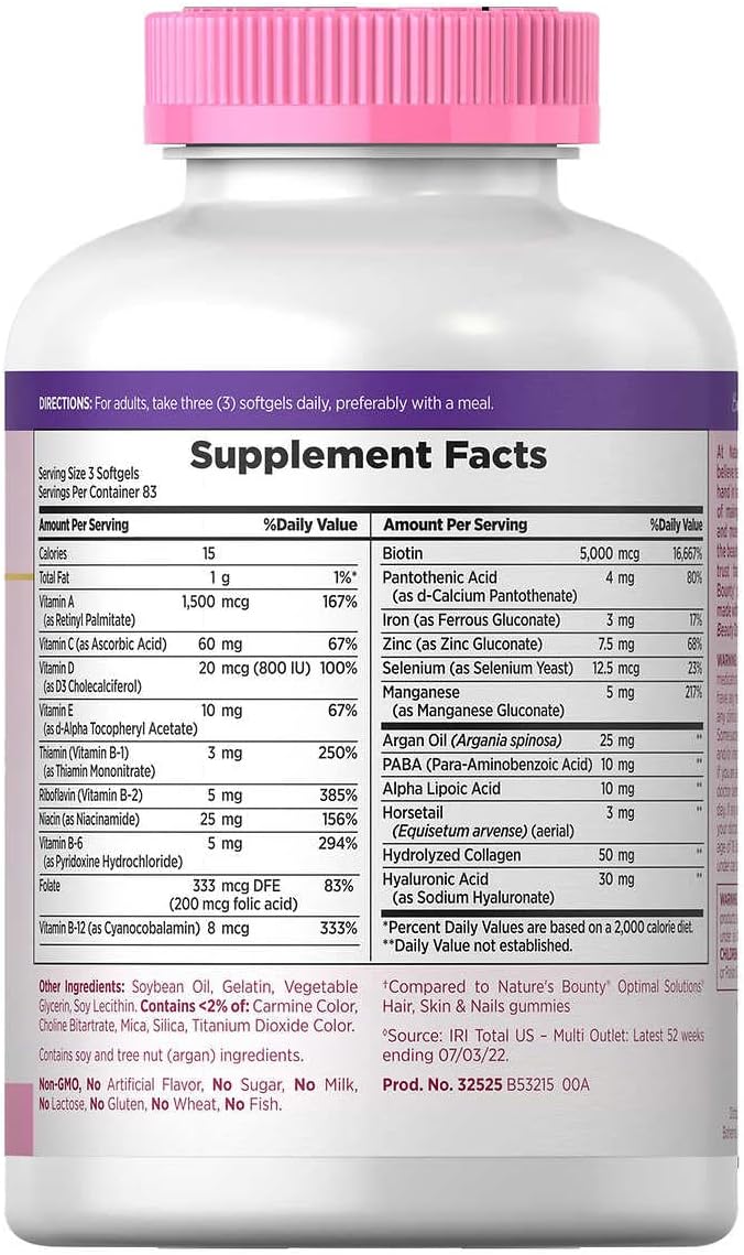 5,000mcg Biotin 250 Count M768