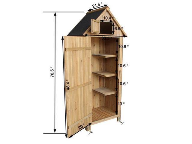 Brown Solid Wood Tool Shed P9468