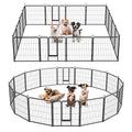 Black 32" Height 8 Panels Heavy Duty Dog Playpen L88048