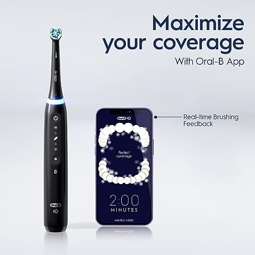White Rechargeable Electric Toothbrush with Pressure Sensor, 5 Cleaning Settings, Travel Case C33566