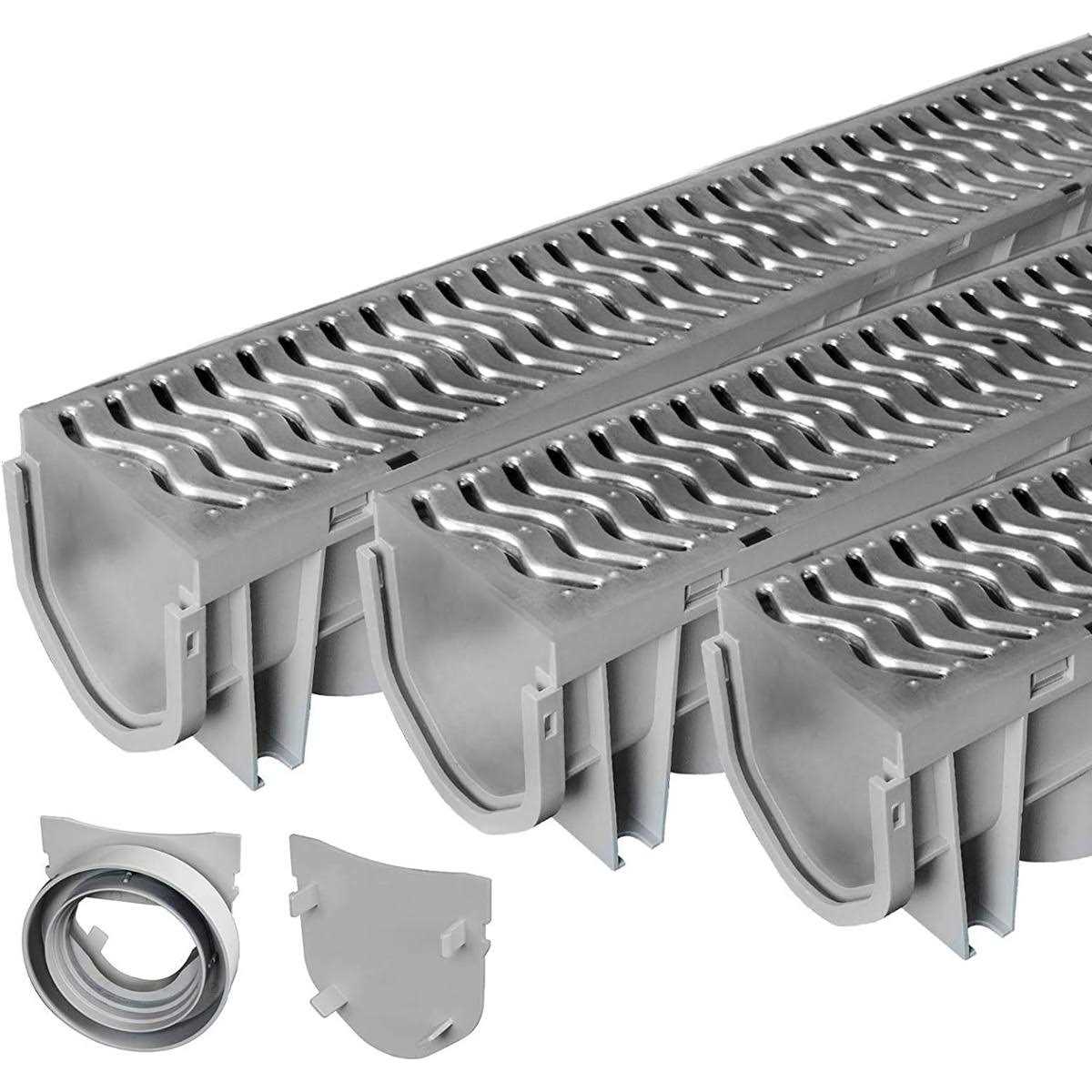 Drainage Trench with Galvanized Steel Grate S16010
