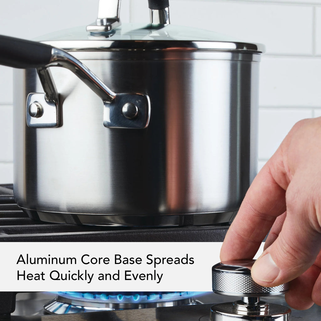 Stainless Steel 10 Piece Pots and Pans Set C609626