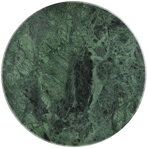 Art Deco Coffee Table with Marble, 36" W x 36" D x 16" H, Green I389993