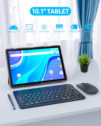 10 inch Android 14 Tablet with Keyboard E258488