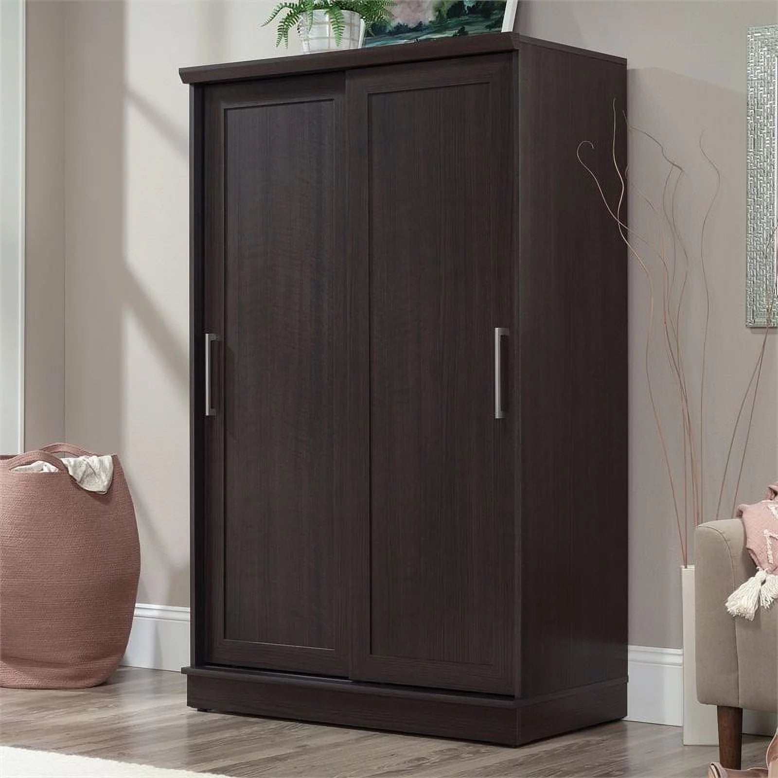 Contemporary Engineered Wood Wardrobe Armoire F8859