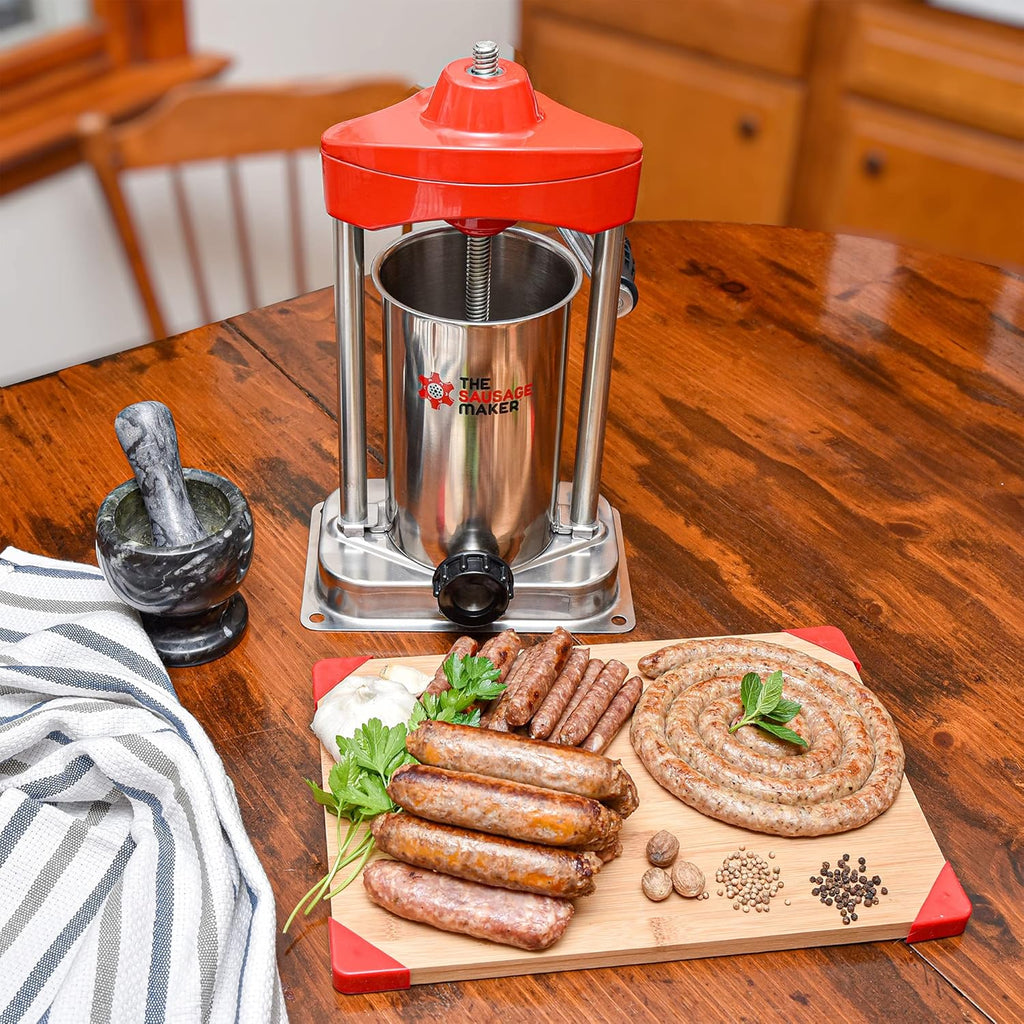 5 lb. Heavy Duty Vertical Sausage Stuffer with Stuffing Tubes T32601