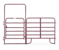 6 x 4 ft. 6-Bar Economy Corral Walk-Thru Panel, Red F617445