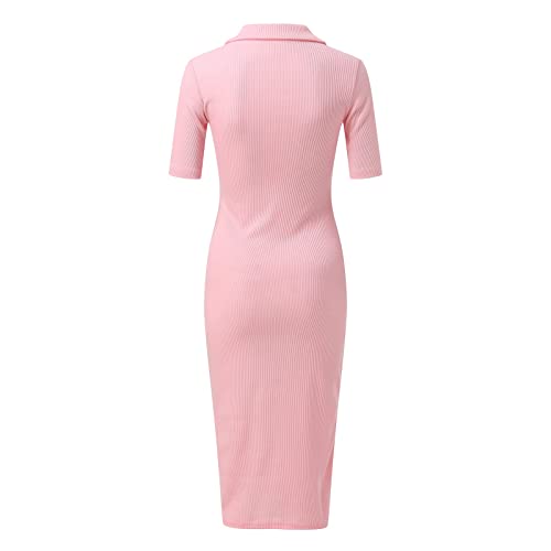 Women's Casual Solid Color Short Sleeve Mini Dress L598840