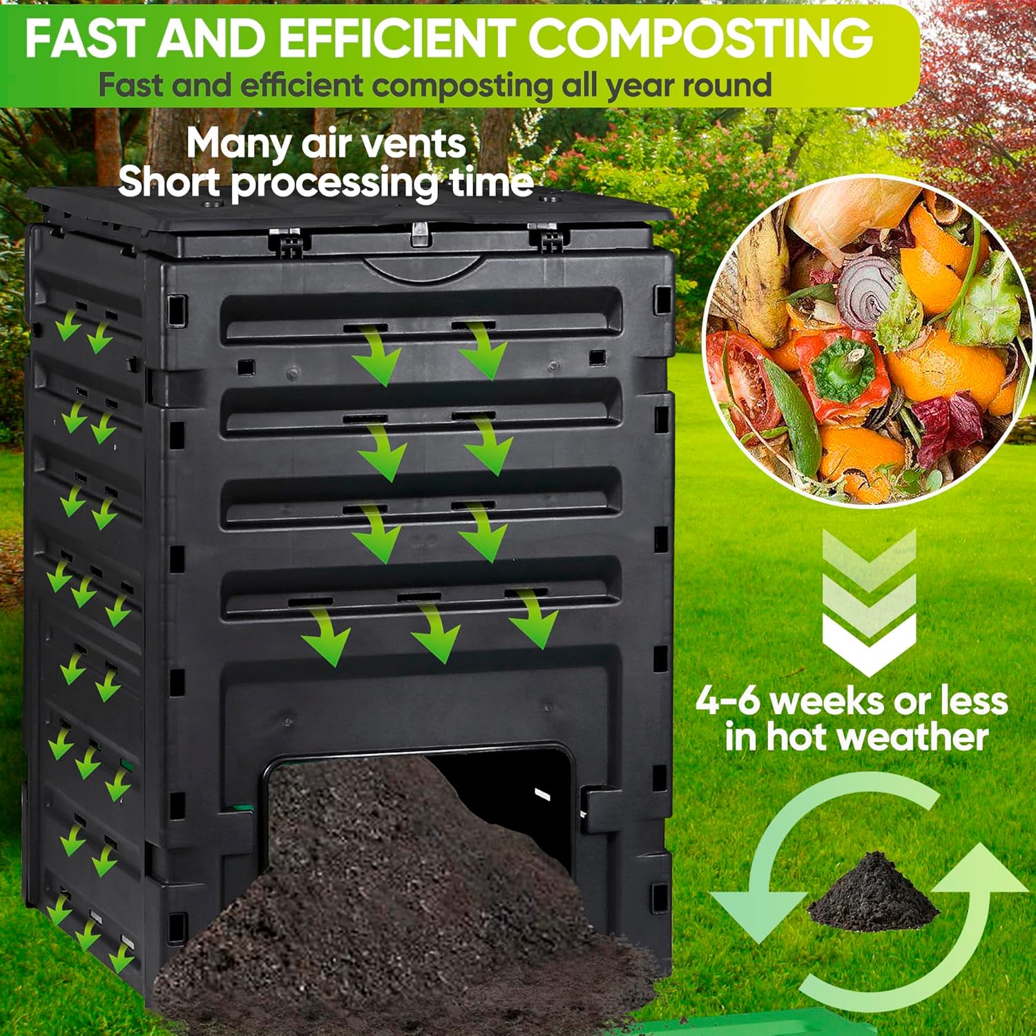120 Gallon Outdoor Compost Bin O854