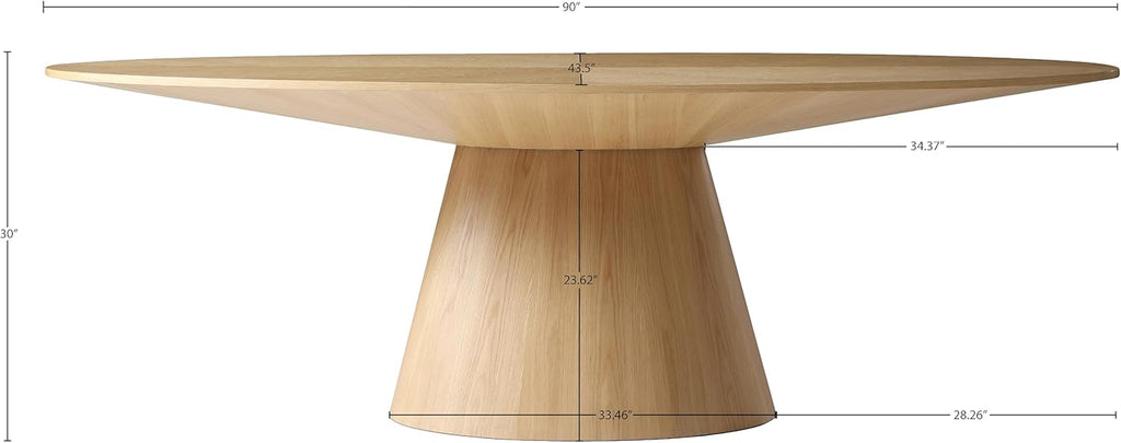 White Oak Wood Oval Dining Table A85311