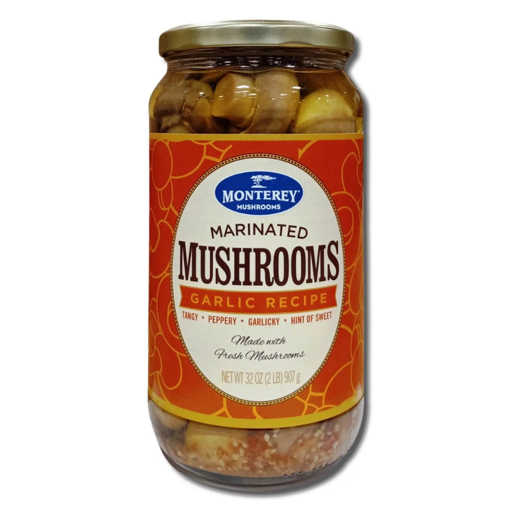 32 Ounce Garlic Marinated Mushrooms Pack of 2 N708