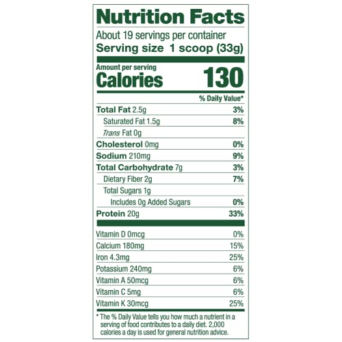 Chocolate Plant Based Pea Protein Powder, 1lbs G3220