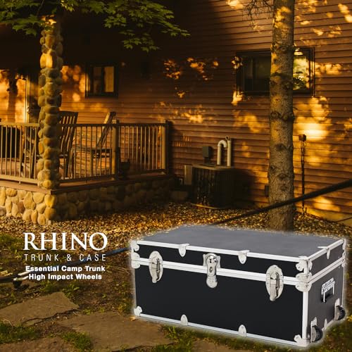 Black 32"x18"x14" Camping Storage Chest with Wheels Q449