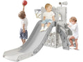 Toddler Slide Playset with Storage Space and Non-Slip Steps (Blue Yellow) D766079