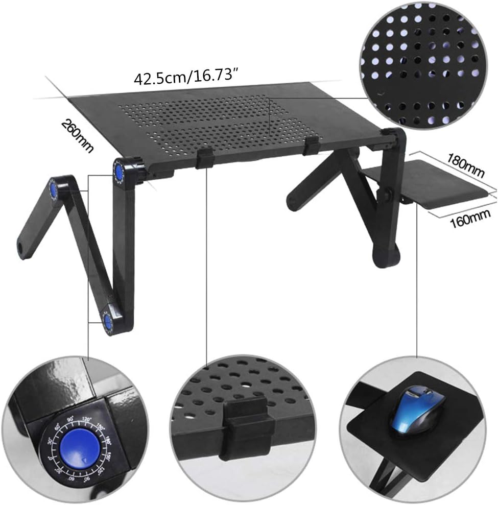 Adjustable Aluminum Laptop Stand with Cooling Fan Pad S999