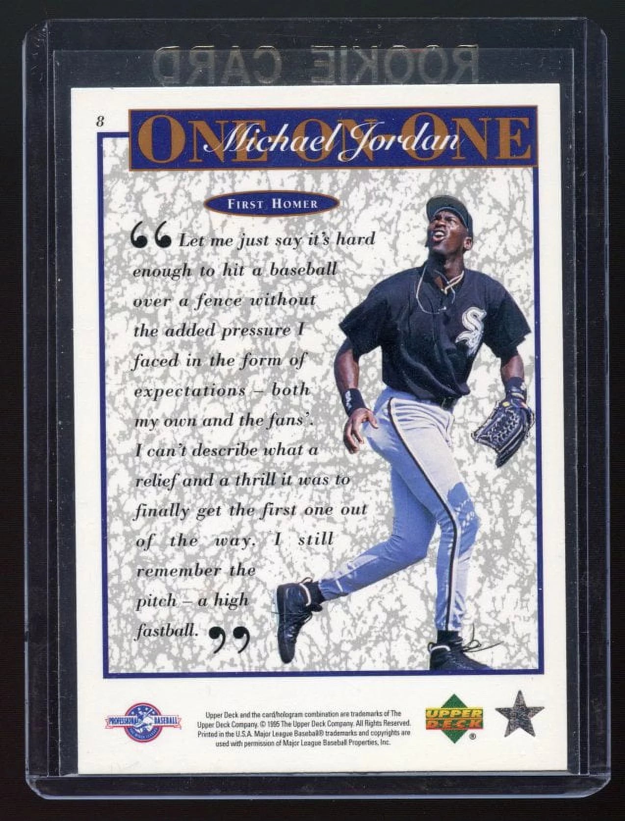 1995 Upper Deck Michael Jordan White Sox Rookie Card O9919