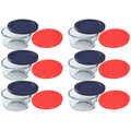 Glass Storage Bowls with Blue and Red Lid Covers D552793
