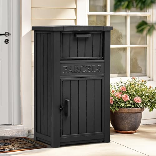 Brown Double-Wall Resin Outdoor Storage Box G69681