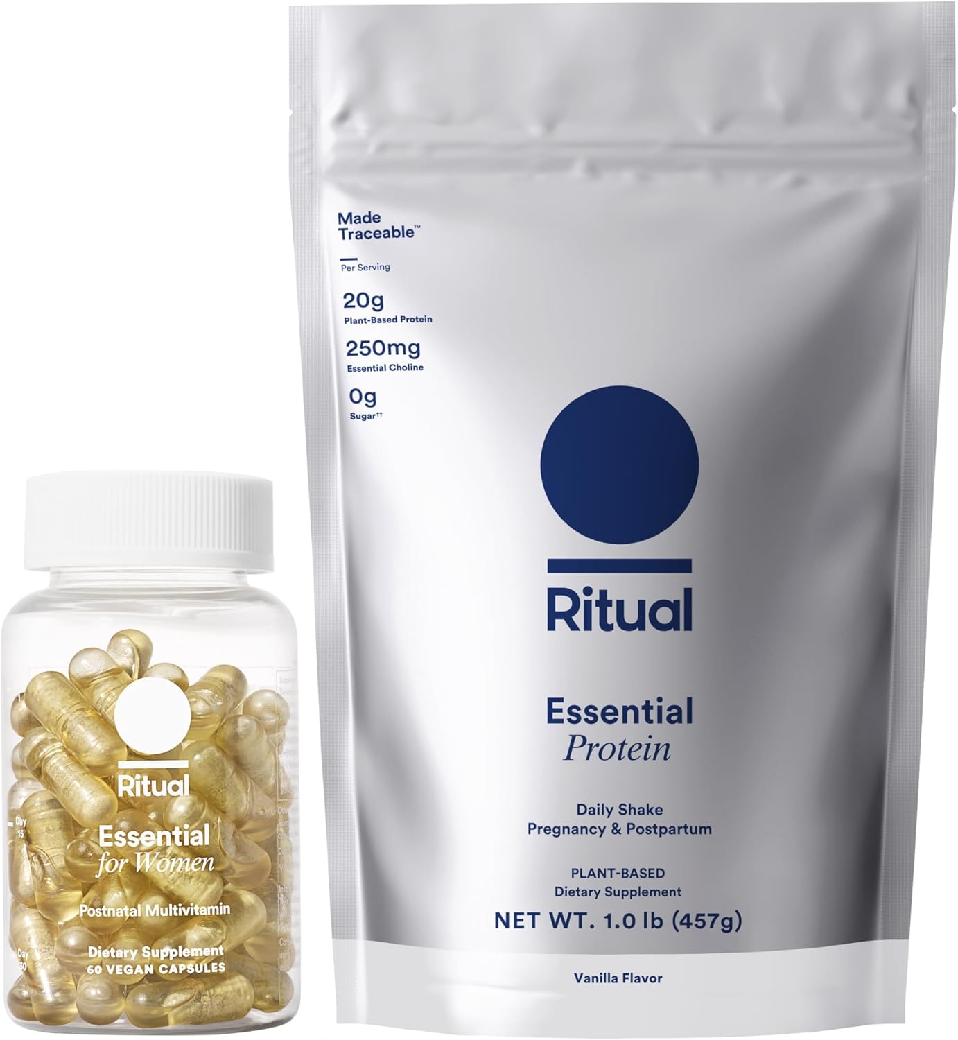 Postnatal Multivitamin and Protein Duo with Organic Vanilla Protein Powder 20g I2309