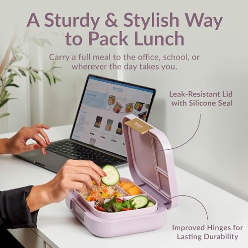 Dark Gray Bento Lunch Box, 3-4 Compartments, Leak-Resistant, 44 fl oz, BPA-Free F959396