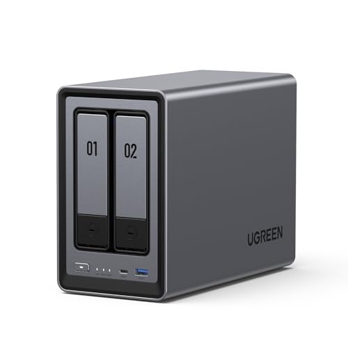 2-Bay Desktop NAS with Intel N100 Quad-core CPU 8GB DDR5 RAM 2.5GbE 2 M.2 NVMe Slots 4K HDMI N358