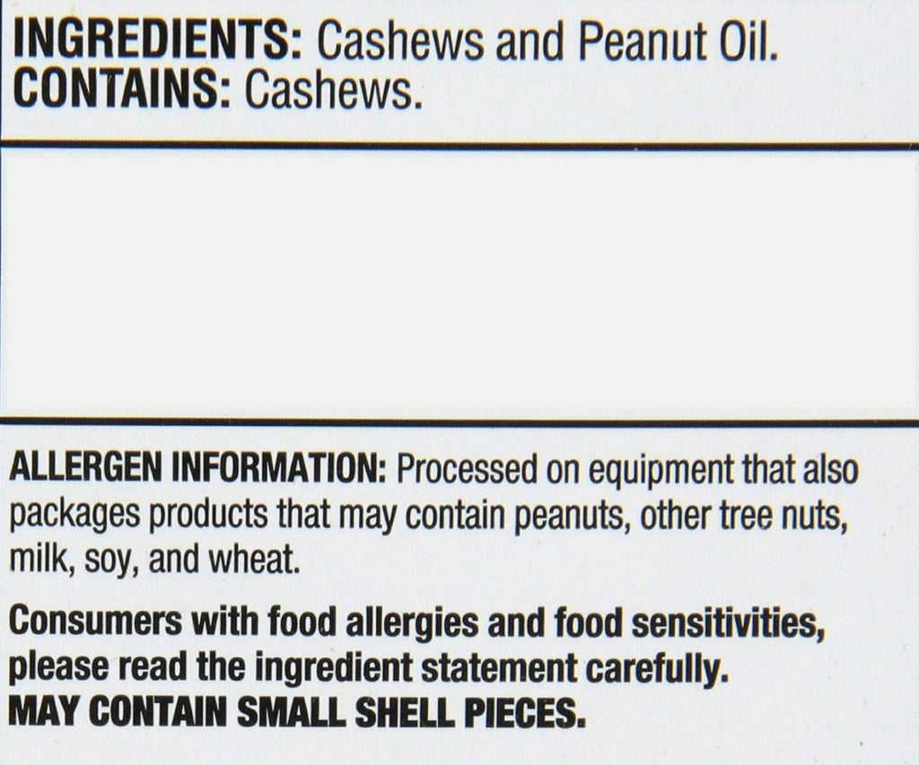 Unsalted Cashews, 2.5 lb, 2 Pack A730
