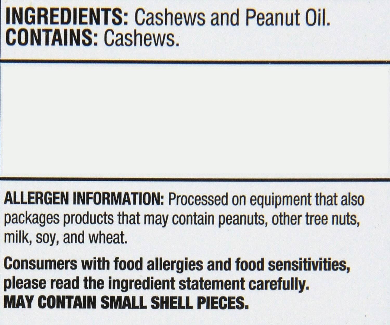 Unsalted Cashews, 2.5 lb, 2 Pack A730