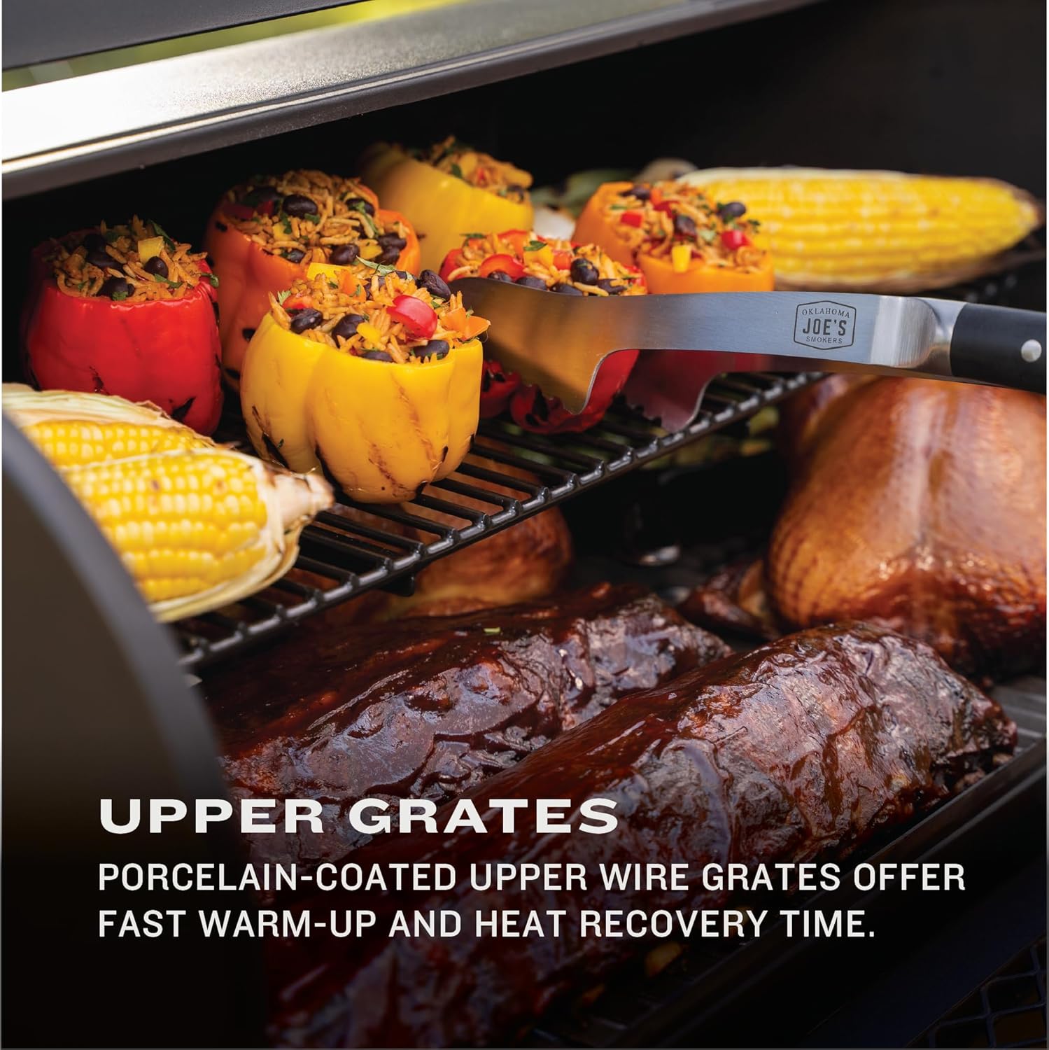 Black Steel Charcoal Smoker and Grill L839706