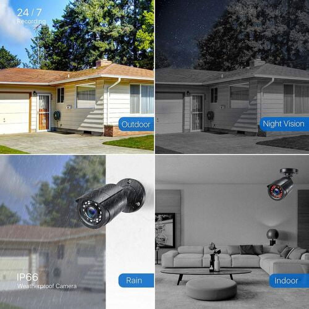 1080p HD Security Camera System Night Vision E818116