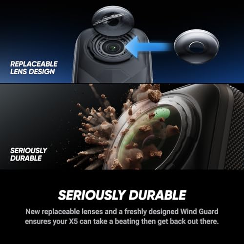 Waterproof 8K 360° Action Camera with Replaceable Lens L242