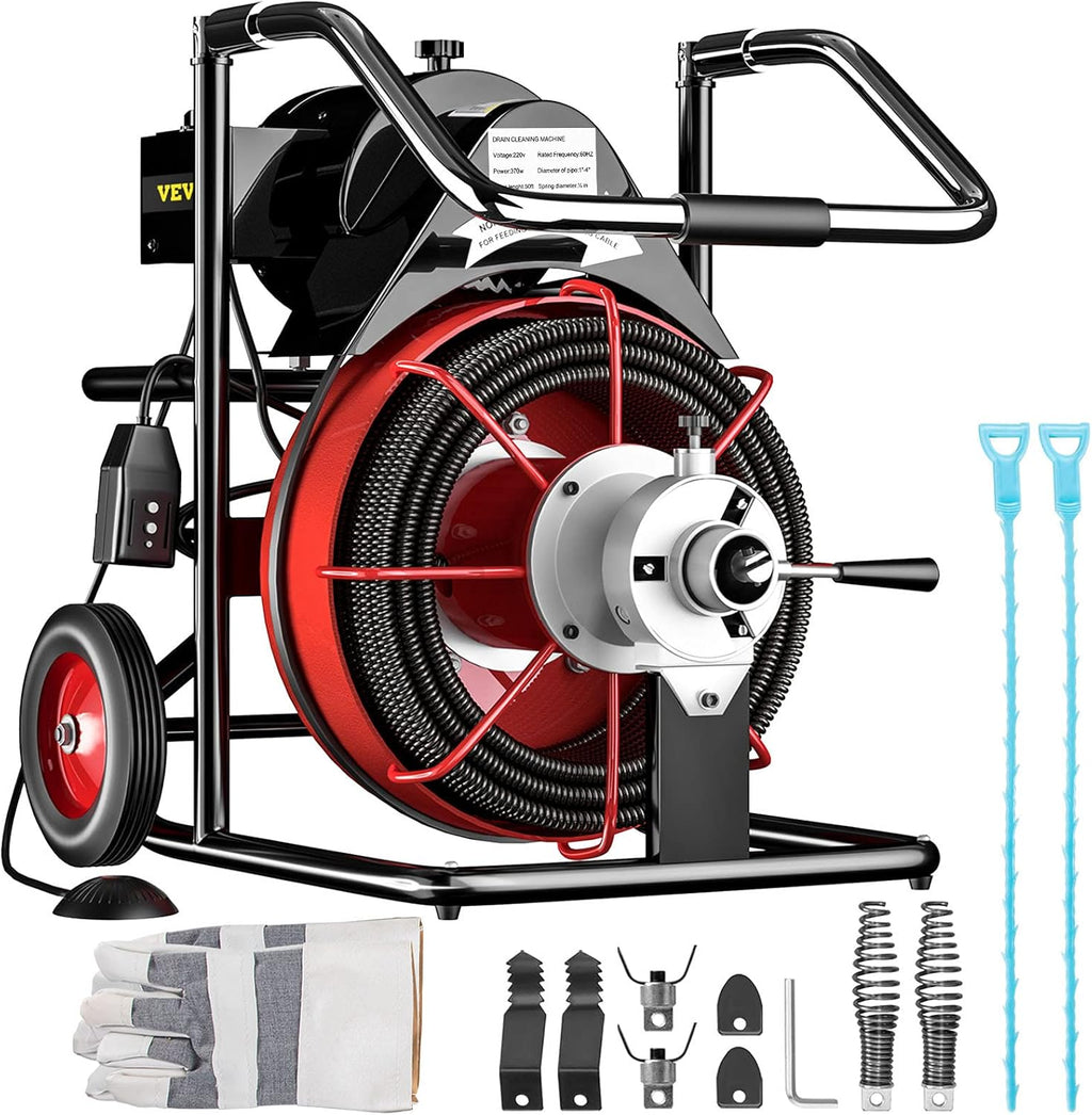 50 Ft x 1/2 Inch Portable Electric Drain Auger Cleaner S903834