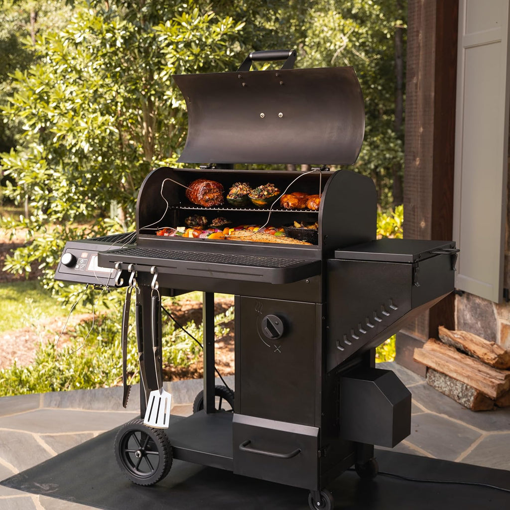 Black Steel Charcoal Smoker and Grill L839706