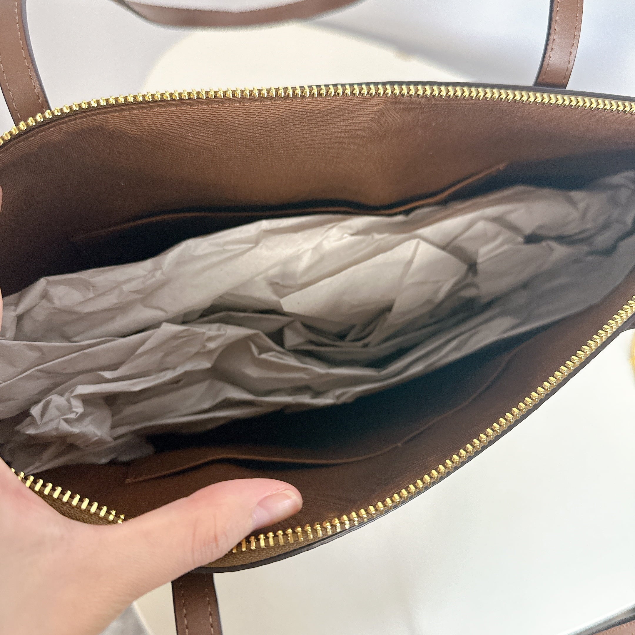 Khaki Zip Tote K847517