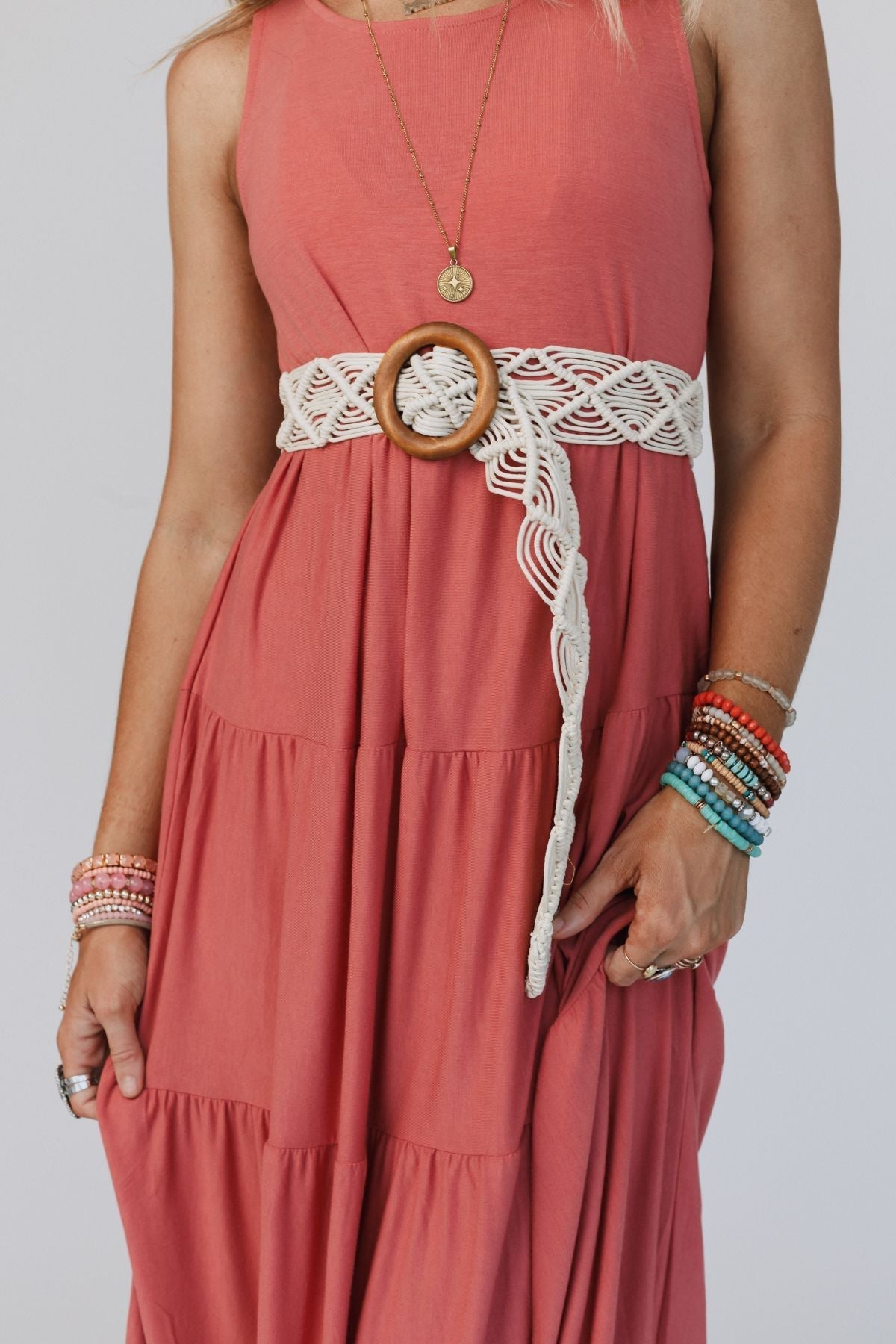 To The Beach Woven Belt - Natural