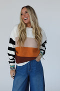Estoria Striped Sweater - Beige