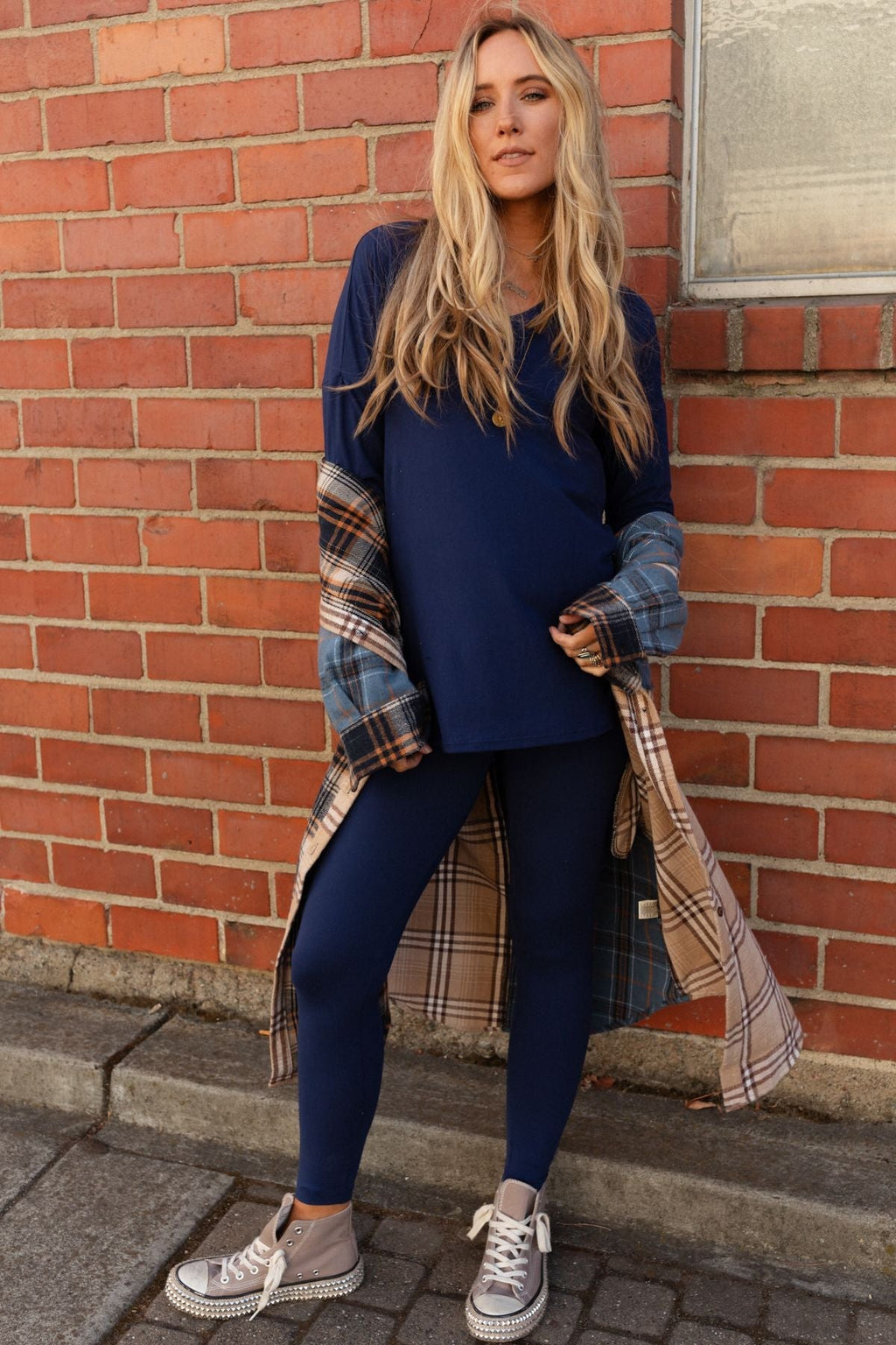 Take A Breath Legging + Tunic Set - Navy